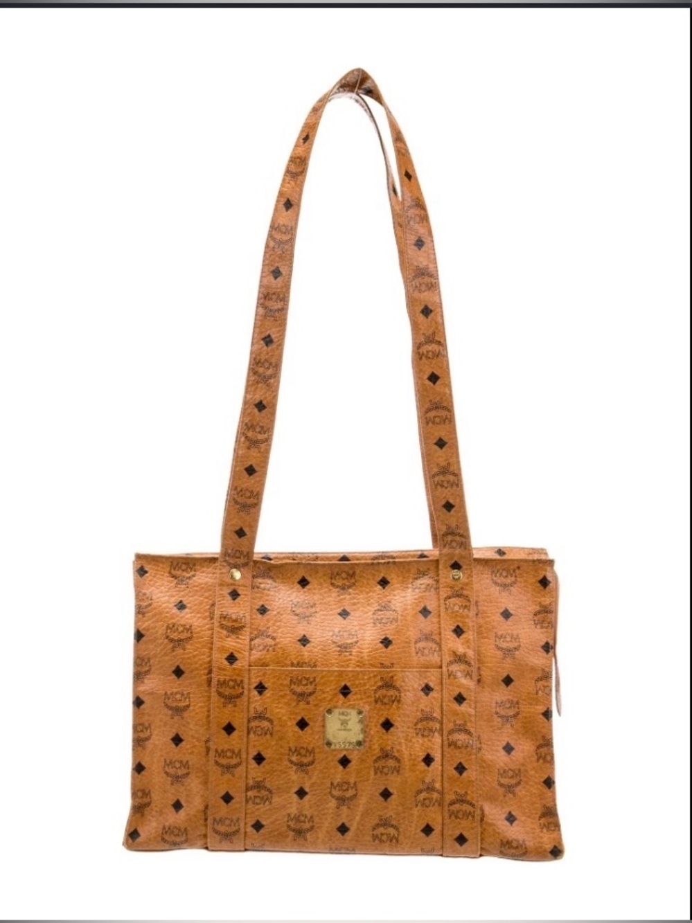 MCM Cognac Monogram Tote